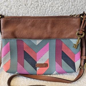 Fossil - Fiona - multicolored chevron crossbody bag